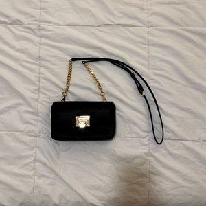 Michael Kors Black & Gold Purse- Like New